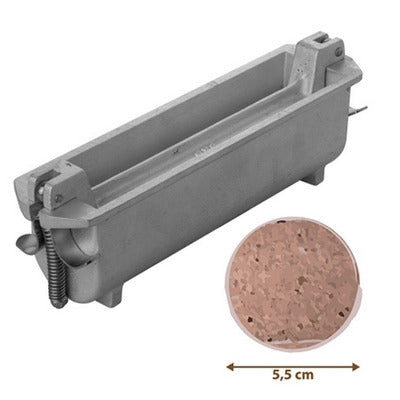 Forma rotunda presat sunca, terina, pate, Ø5,5 / 24 cm, aluminiu turnat, inchidere cleme cu arcuri