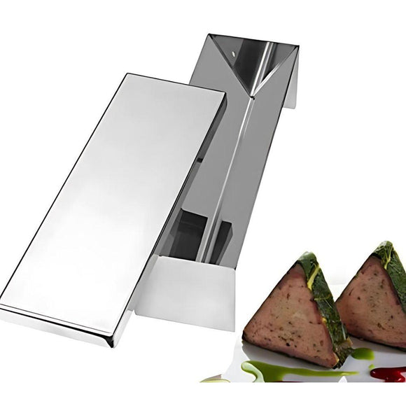 Forma terina inox cu capac, 50x10xH9 cm, triunghi, 2 Lt. - eurogastro.ro