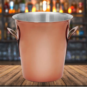 Frapiera inox cu manere, Ø21 x H20, finisaj cupru - 0