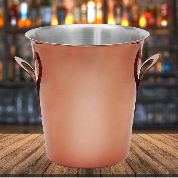 Frapiera inox cu manere, Ø21 x H20, finisaj cupru