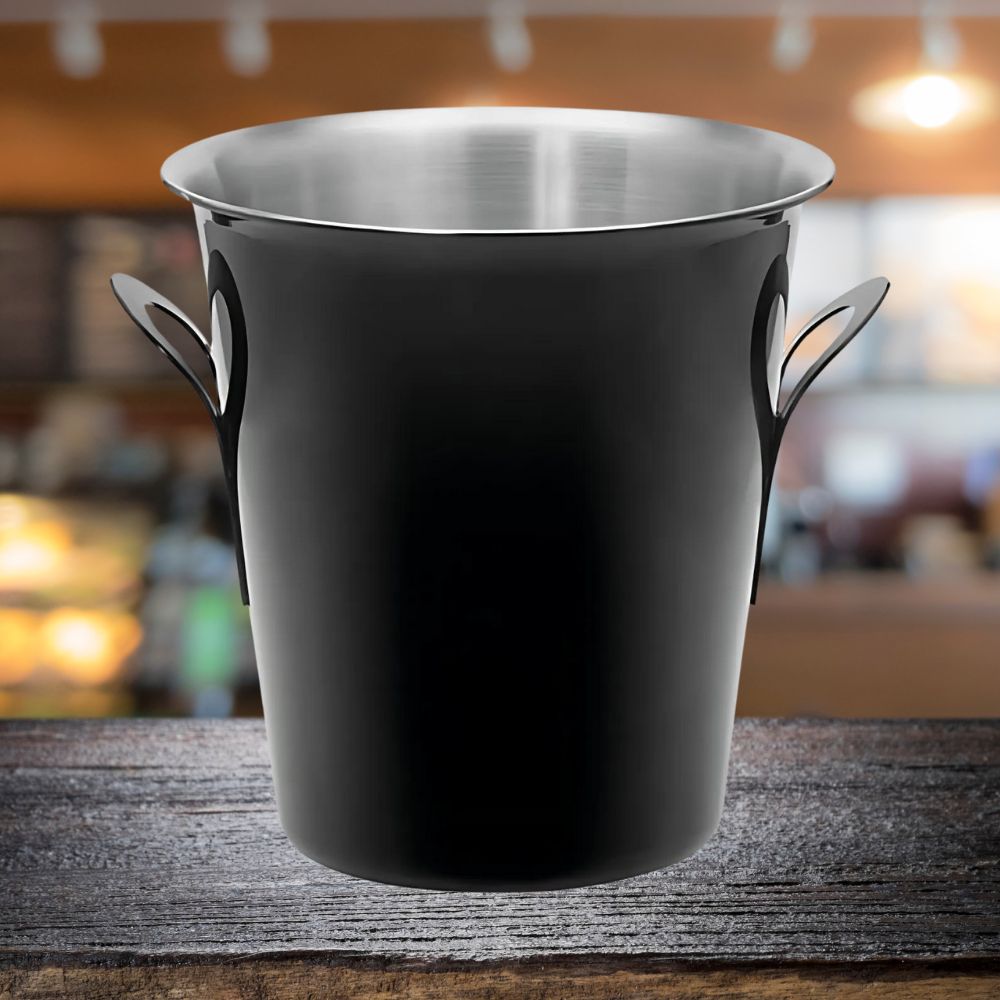 Frapiera inox cu manere, Ø21 x H20, finisaj negru