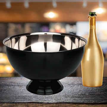 Frapiera inox, Ø38 cm, negru lucios, 10 L Frapiera de masa cu picior