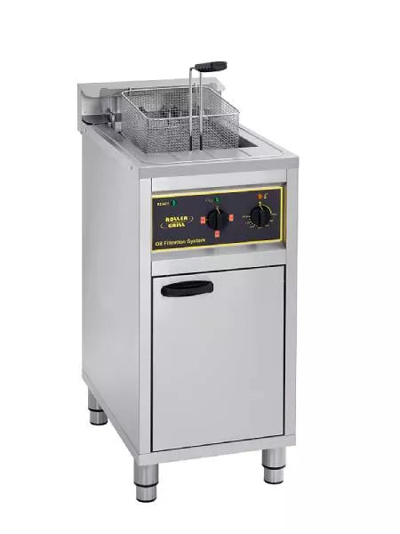 Friteuza electrica 16 litri, cu sistem automat de filtrare a uleiului, 12 kw.