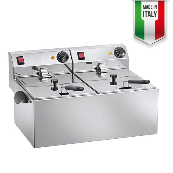 Friteuza electrica, 2x6 L, 2x3.25 kW, 230V, TITANIUM Italia - eurogastro.ro