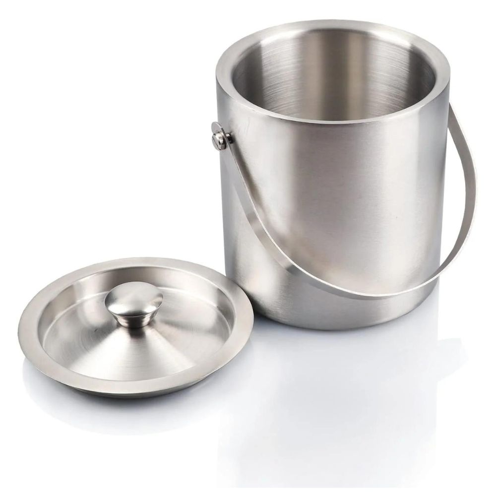 Ghetiera inox 2,5 L. cu pereți dublii și capac, Ø17xH18 cm