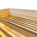 Raft pentru Mega M paine H-180 cm L-125 cm G-60 cm plexi iluminare LED artar deschis Raft pentru paine cu inaltimea