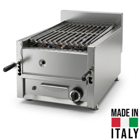Gratar de banc cu roca vulcanica, latime 470 mm, putere 12 kW, alimentare gaz