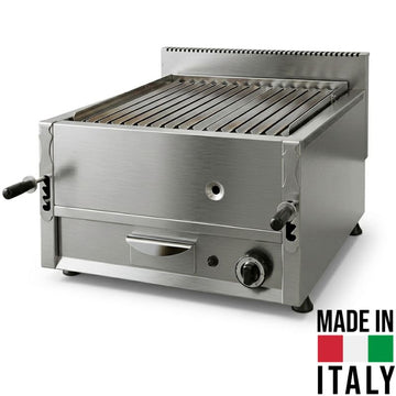 Gratar de banc cu roca vulcanica, latime 650 mm, putere 13 kW, alimentare gaz