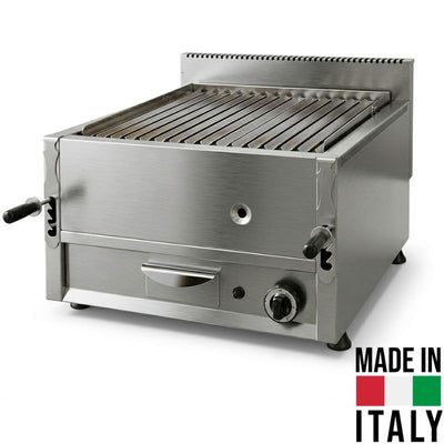Gratar de banc cu roca vulcanica, latime 650 mm, putere 13 kW, alimentare gaz