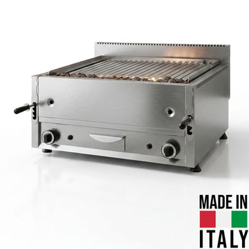 Gratar de banc cu roca vulcanica, latime 800 mm, putere 8 kW, alimentare electrica 380V
