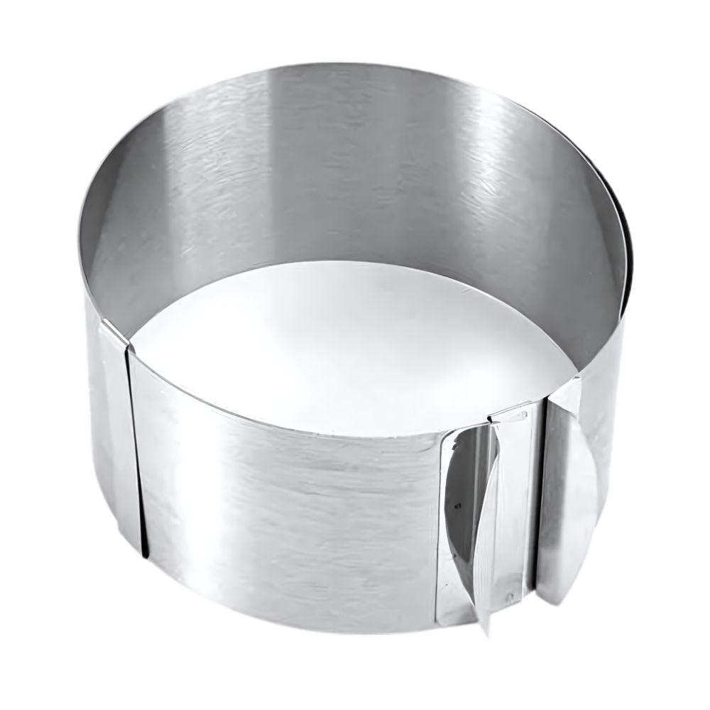 Inel reglabil pentru tort, inox, Ø16 - 30 cm, H 8,5 cm - eurogastro.ro