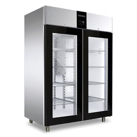 Congelator inox, temperatura -10° -22°C, capacitate 1200 Litri, 2 usi sticla, functii HACCP, setare umiditate, Classic 1200