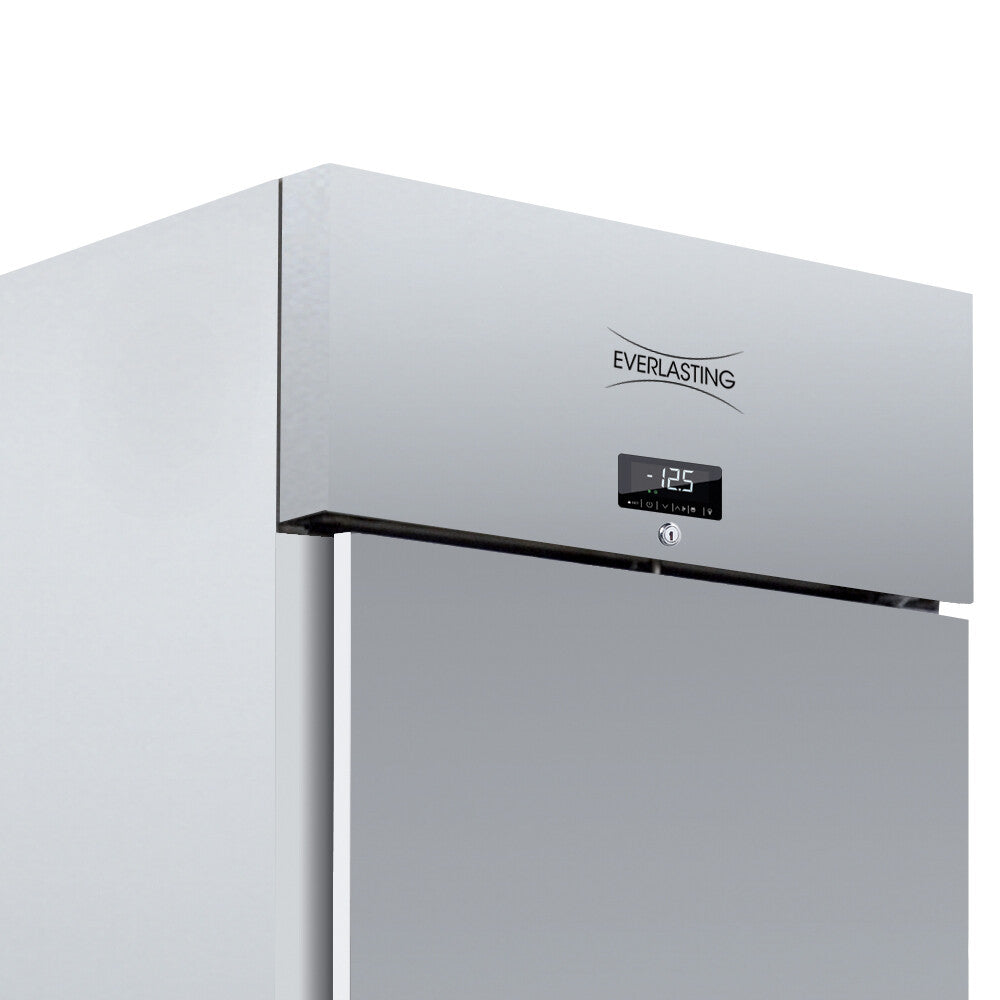 Dulap frigorific inox cu 1 usa, inox AISI 304, temp. -2°C +10°C, temp. ambietala max. +43°C, izolatie 75mm., refrigerant R290 ecologic, clasa energetica B - EVERLASTING Italia