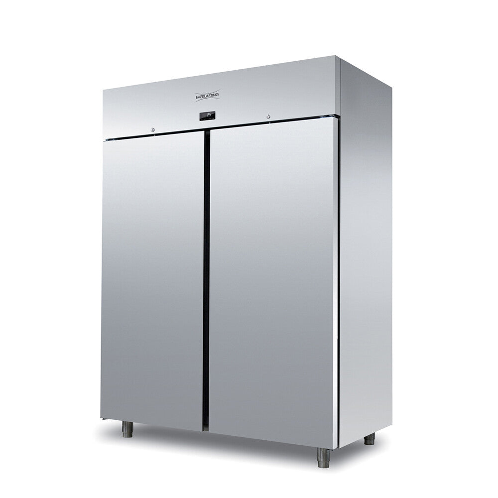 Congelator inox, GN 2/1, temperatura -10° -20°C, capacitate 1400 Litri, 2 usi, clasa energetica C, Basic 1500