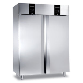 Frigider inox cu 2 zone refrigerare, GN 2/1, temperatura -2° +10°C, capacitate 2x700 Litri, 2 usi, functii HACCP, setare umiditate, Professional 1500
