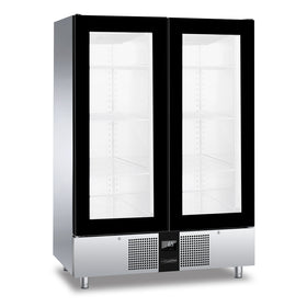 Frigider inox, GN 2/1, temperatura +2° +10°C, capacitate 1500 Litri, 2 usi sticla, functii HACCP, setare umiditate, Master 1500