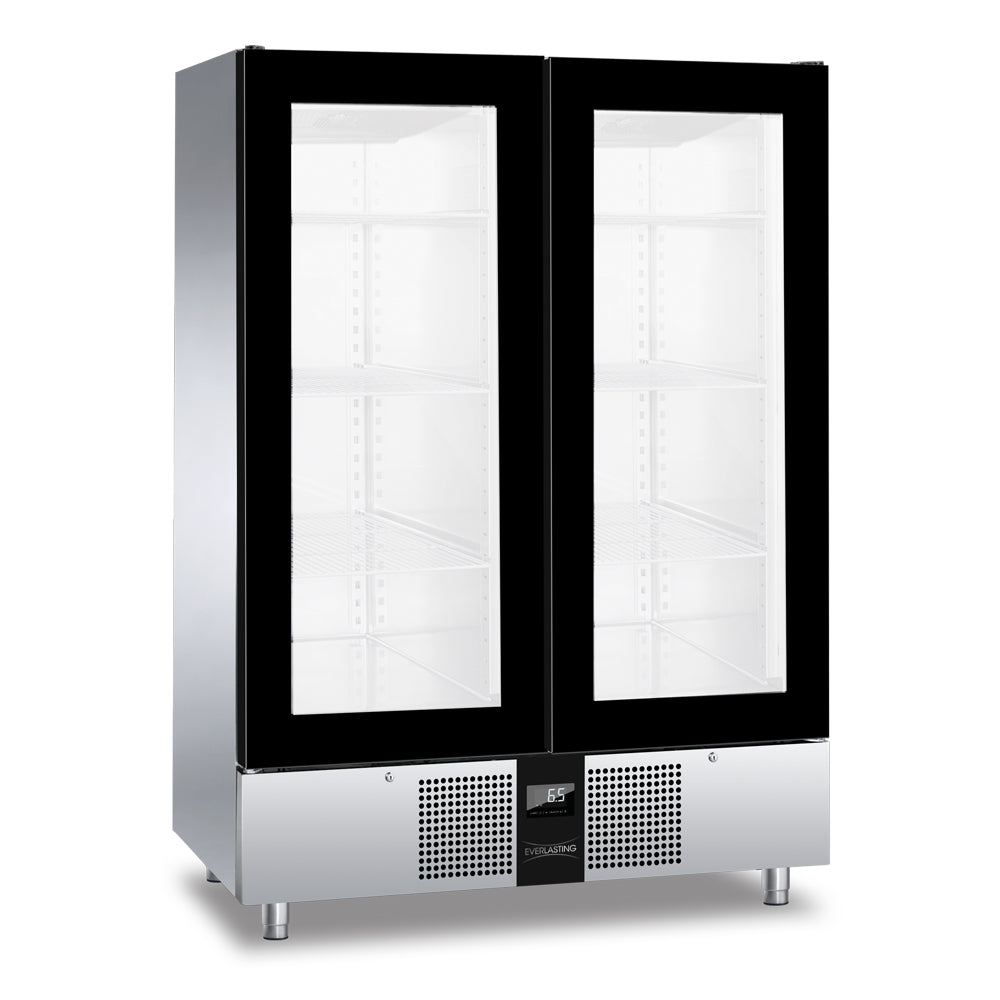 Congelator inox, GN 2/1, temperatura -10° -22°C, capacitate 1500 Litri, 2 usi sticla, functii HACCP, setare umiditate, Master 1500