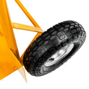 Carucior transport pliabil 2in1 de magazie tip roaba 250kg galben-10