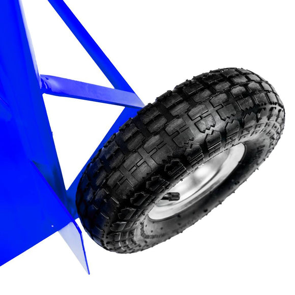 Carucior transport pliabil 2in1 depozit tip roaba 250kg albastru