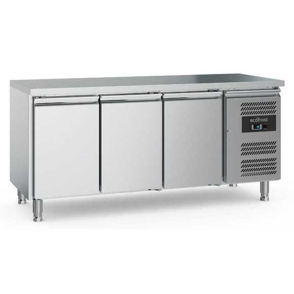 Masa rece inox cu 3 usi, temp. +2 / +8 °C, agent frigorific ecologic R290