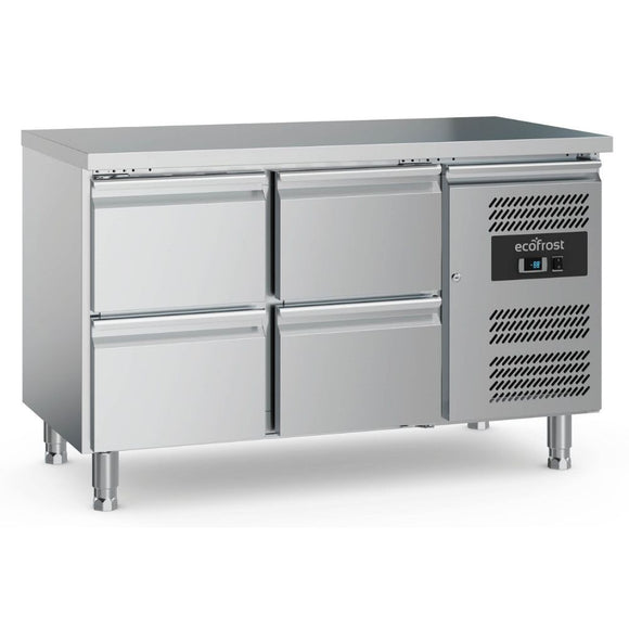 Masa rece inox cu 4 sertare, Temp. +2 / +8 °C,