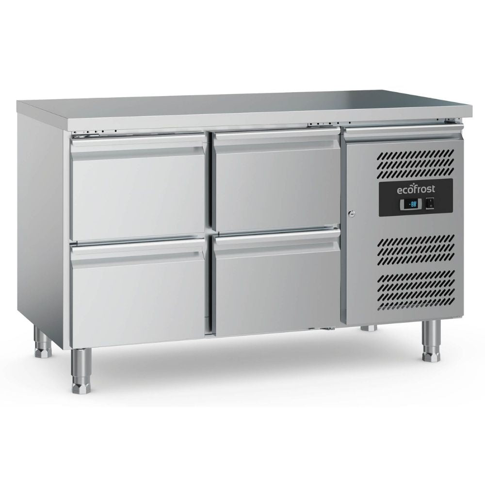 Masa rece inox cu 4 sertare, Temp. +2 / +8 °C,