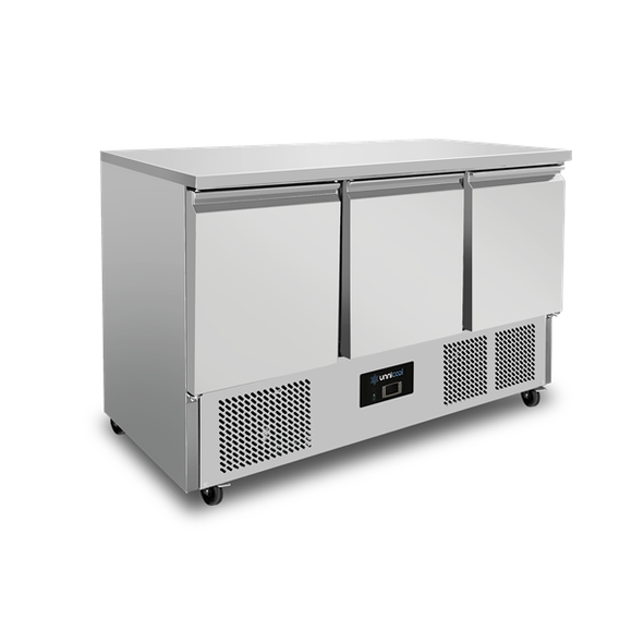 Masa refrigerata inox Unninox UNNS903-SS, 3 usi