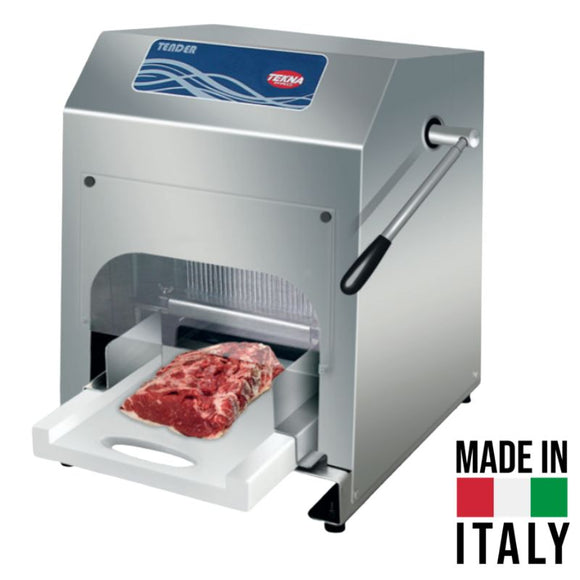 Masina de fragezit carne, manuala, cu 145 microlame, inaltime max. carne 60 mm.