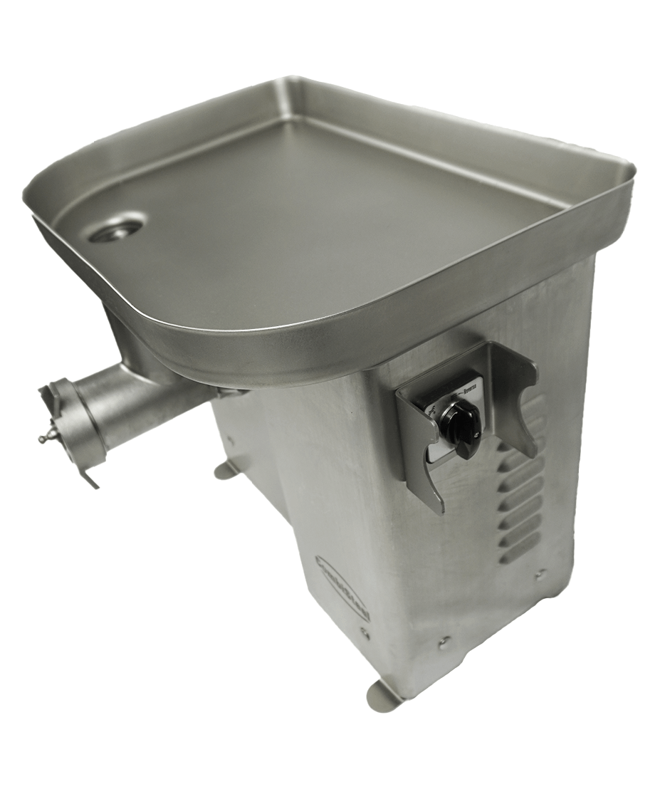 Masina de tocat carne nr 22, 250 kg/h. inox, cu funtie revers, 3 site Ø: 3, 6, 8 mm, alimentare 400 V