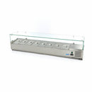 Vitrina refrigerata de banc pentru ingrediente Maxima, 180cm, 8 cuve GN 1/3, 230 litri, 230V