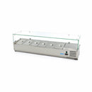 Vitrina refrigerata de banc pentru ingrediente Maxima, 150cm, 6 cuve GN 1/3, 188 litri, 230V