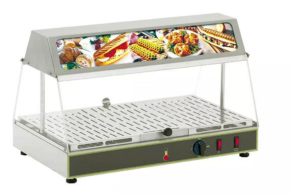 Vitrina incalzita cu ventilatie - Model cu 2 rafturi, putere 0.65 kW,