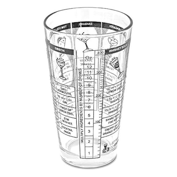 Mixing glass cocktail, 500 ml, cu gradatii si retete cocktail