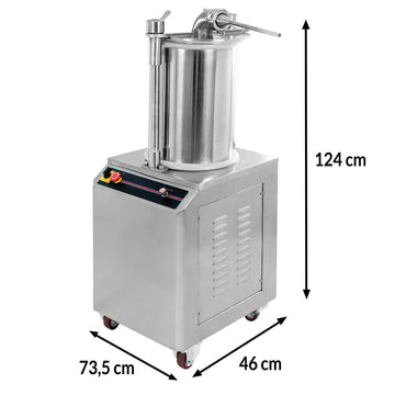 Sprit hidraulica Mega M pentru carnati salam, inox, capacitate 35 L, productivitate 600 kgh, 1,1 kW