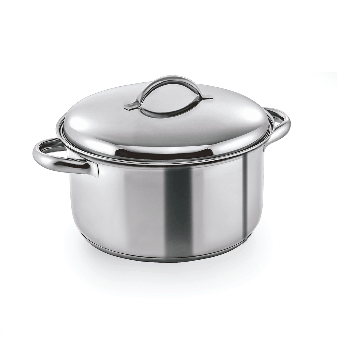 Oala inox cu capac, fund stratificat, potrivit pt. inductie, 6 Lt. Ø24 cm - eurogastro.ro