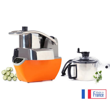 Masina combinata feliator legume + cutter / blender, 2 viteze, functie puls + revers, comenzi digitale, 1,1 kW