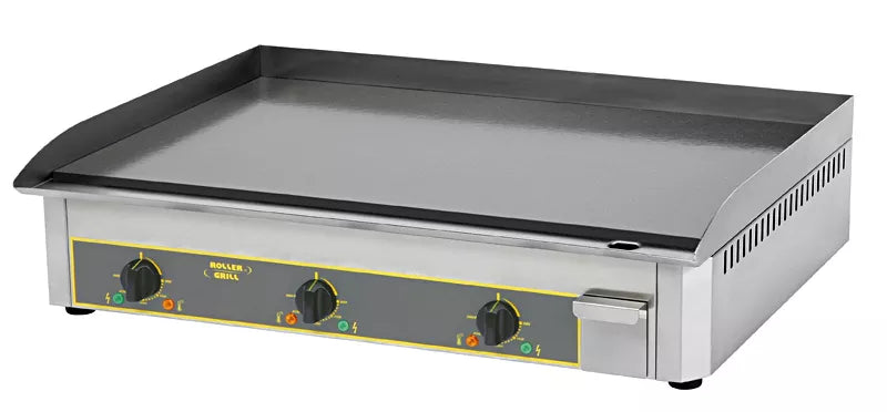 Plita fry top electrica cu suprafata din otel emailat - 3 zone de gatit, 9 kw, 900x400mm