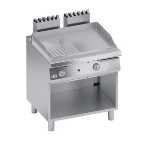 Plita fry-top neted+striat,  alimentare gaz, 10.50 kW
