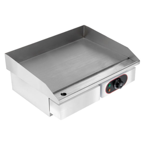 Plita fry-top electrica, suprafata neteda cromata, 230V, 3 kW