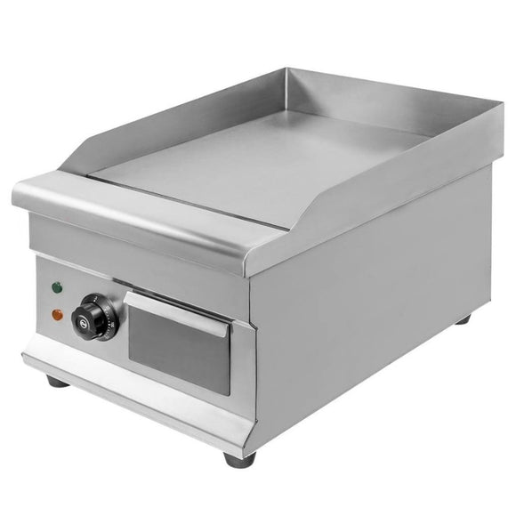 Plita fry-top electrica, suprafata neteda cromata, 2 kW, 35x52xh32 cm, 230V, 2 kW