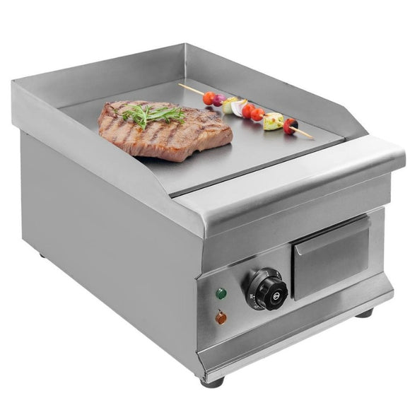 Plita fry-top electrica, suprafata neteda cromata, 2 kW, 35x52xh32 cm, 230V, 2 kW