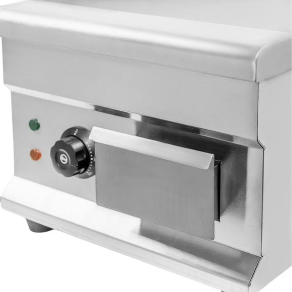 Plita fry-top electrica, suprafata neteda cromata, 2 kW, 35x52xh32 cm, 230V, 2 kW