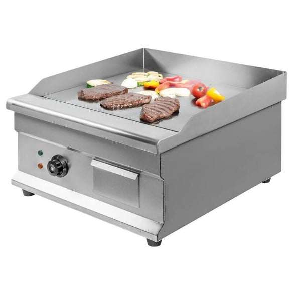 Plita fry-top electrica, suprafata neteda cromata, 230V, 3 kW