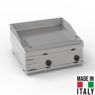Plita fry-top striata, 2 zone gatire, alimentare electrica 380V, putere 7.8 kW