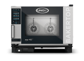 Cuptor UNOX pentru patiserie BAKERTOP MIND.Maps PLUS 4 tăvi 600×400 alimentare electrică comenzi digitale PLUS — balama stânga