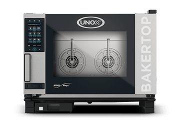 Cuptor UNOX pentru patiserie BAKERTOP MIND.Maps PLUS 4 tăvi 600×400 alimentare electrică comenzi digitale PLUS — balama stânga