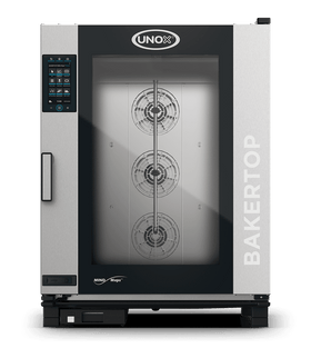 Cuptor UNOX pentru patiserie BAKERTOP MIND.Maps PLUS 10 tăvi 600×400 alimentare electrică comenzi digitale PLUS — balama stânga
