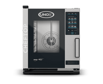 Cuptor UNOX pentru bucătărie CHEFTOP MIND.Maps PLUS COMPACT 5 tăvi GN 2/3 alimentare electrică comenzi digitale PLUS — balama dreapta