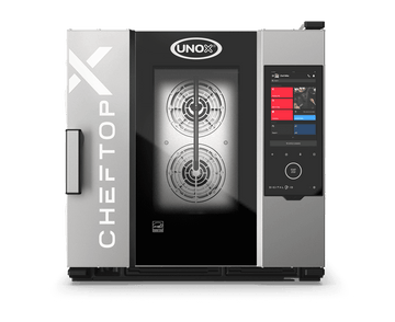 Cuptor UNOX pentru bucatarie CHEFTOP-X 6 tavi GN 1/1 alimentare electrica comenzi digitale Digital.ID — balama stanga
