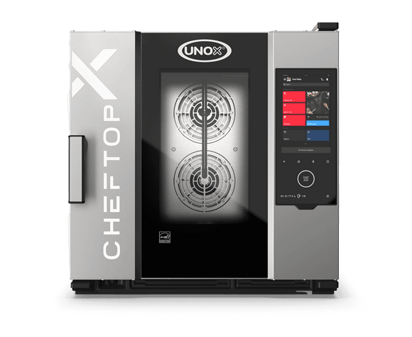 Cuptor UNOX pentru bucătărie CHEFTOP-X 6 tăvi GN 1/1 alimentare electrică comenzi digitale Digital.ID — balama stânga